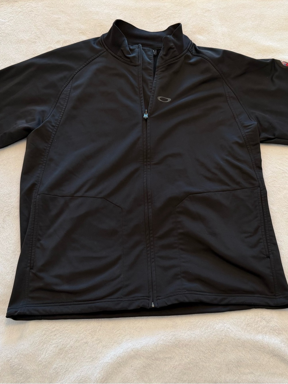Oakley Men’s Black Lightweight Zip-Front Jacket